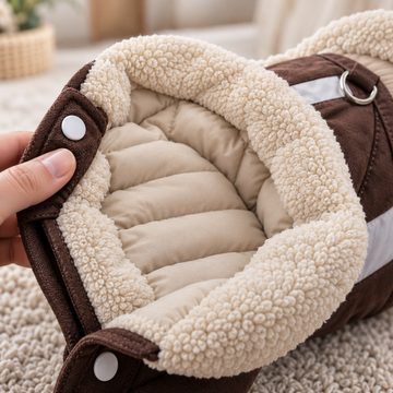 Padded detail of Furwarm Cosy Hooded Dog Jacket