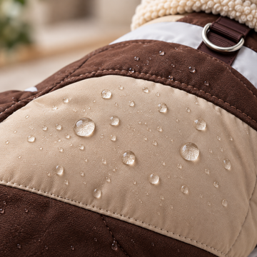 Outer fabric detail of Furwarm Cosy Hooded Dog Jacket
