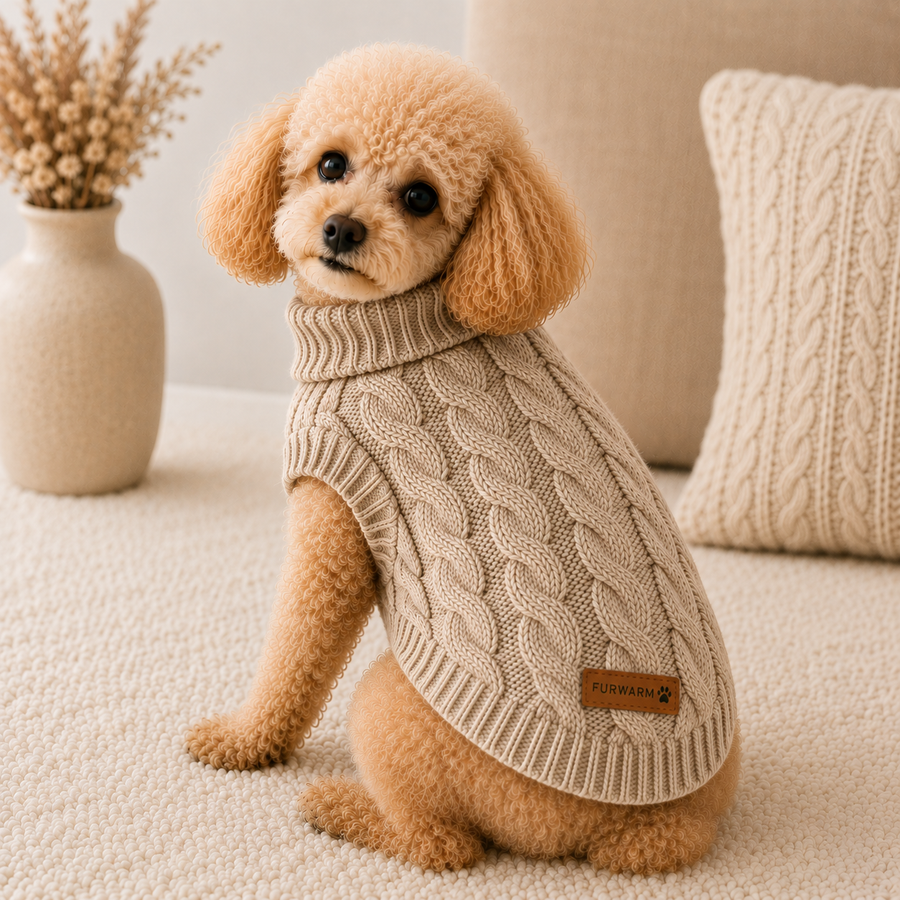 Furwarm Cable Knit Dog Jumper